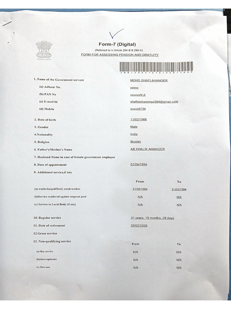 Form 7 | PDF