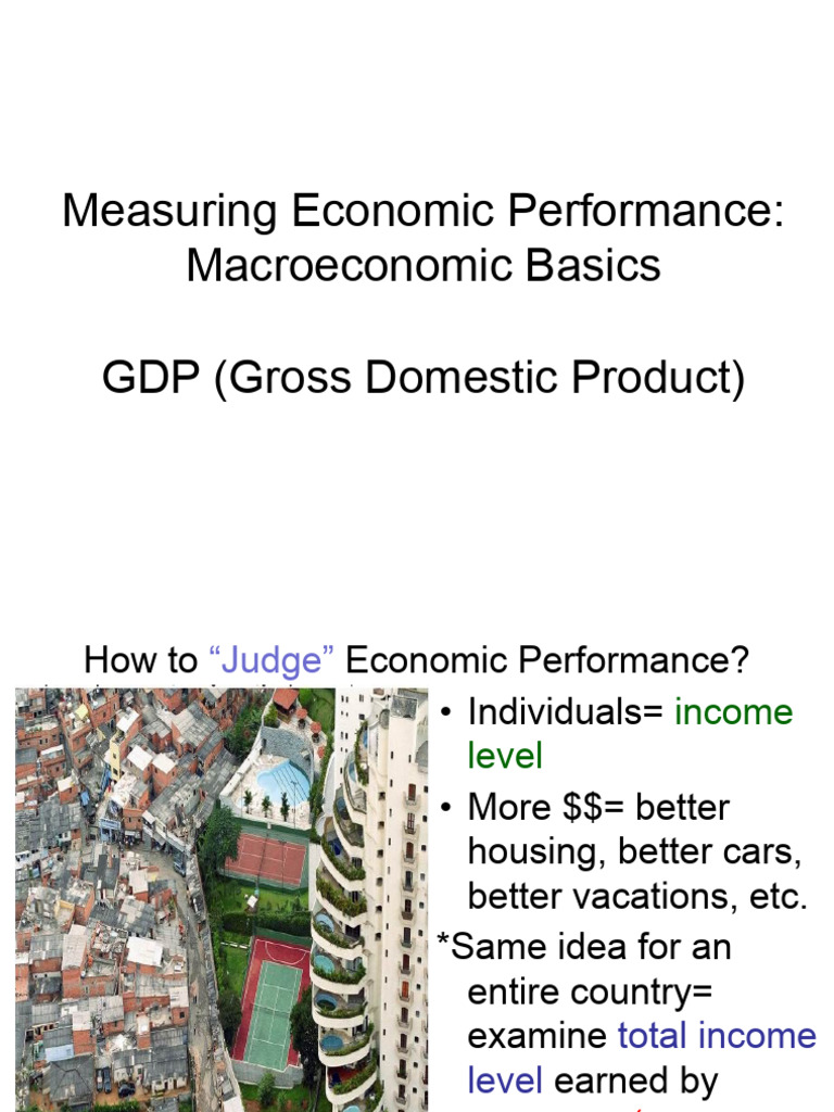 Understanding GDP and Economic Performance | PDF | Gross Domestic ...