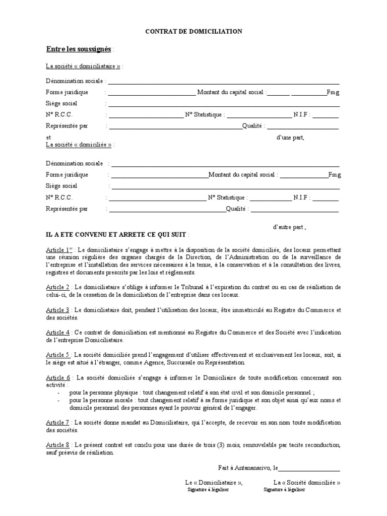 Contrat De Partenariat Entre Deux Entreprises Privées Doc