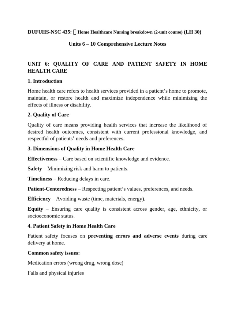 ? Home Health Care Nursing | PDF | Chronic Condition | Caregiver