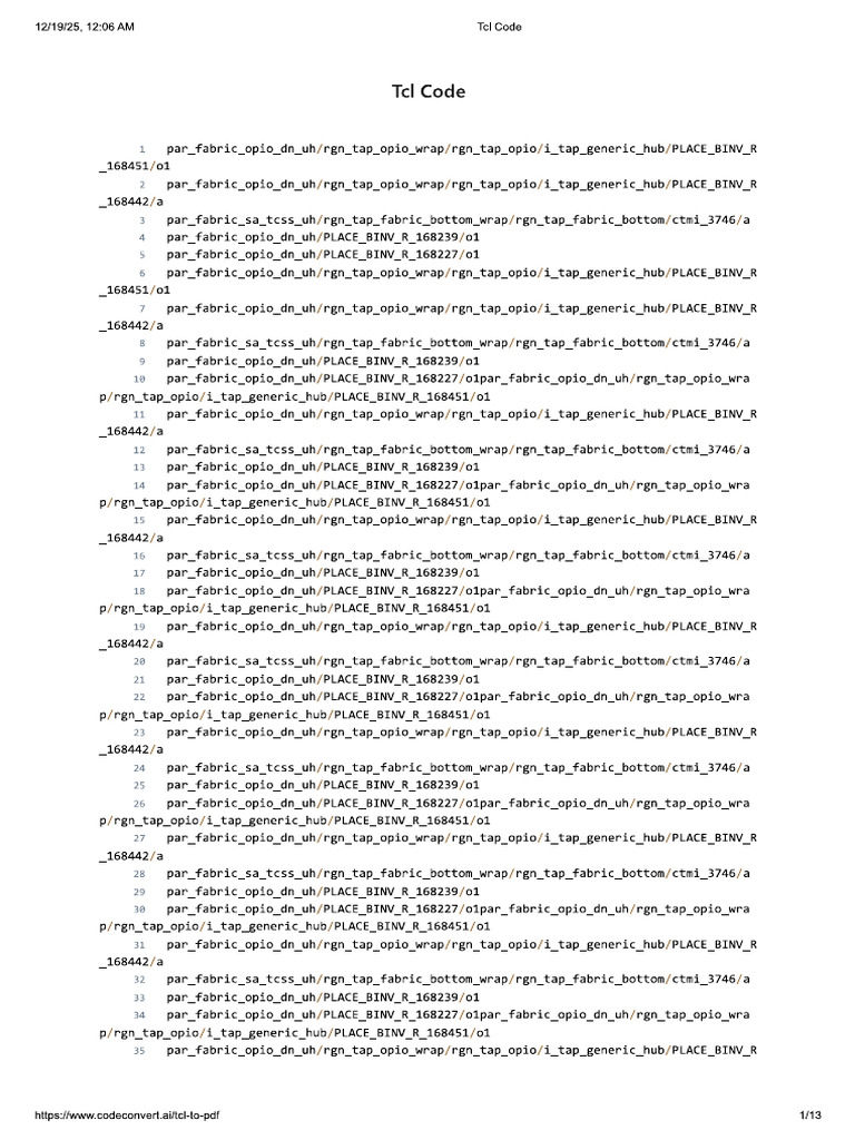 TCL Script 5.2 | PDF