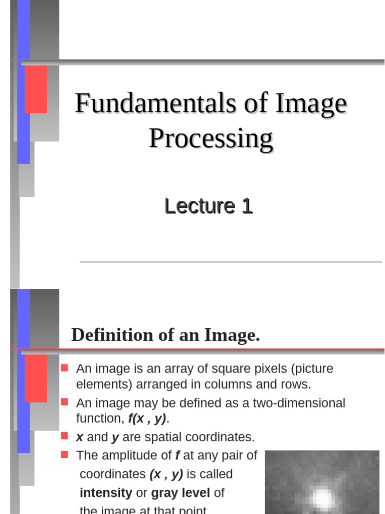 Image Processing Fundamentals Explained | PDF