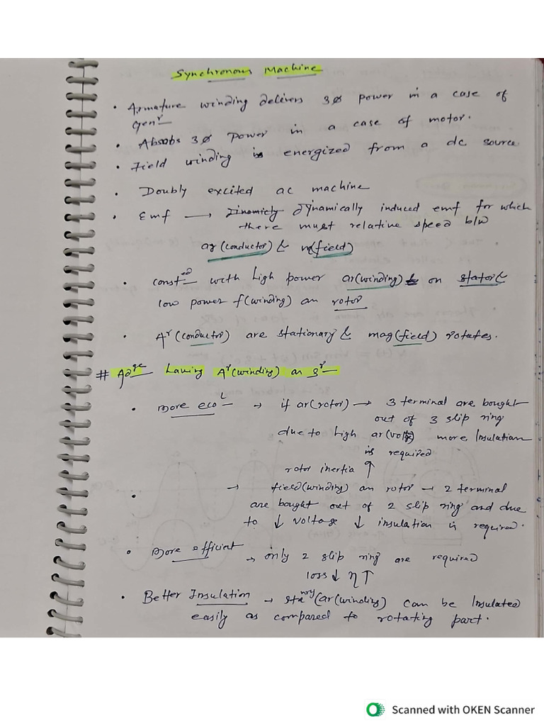 Electrical Machine 2 Module 1,2 and 3 | PDF