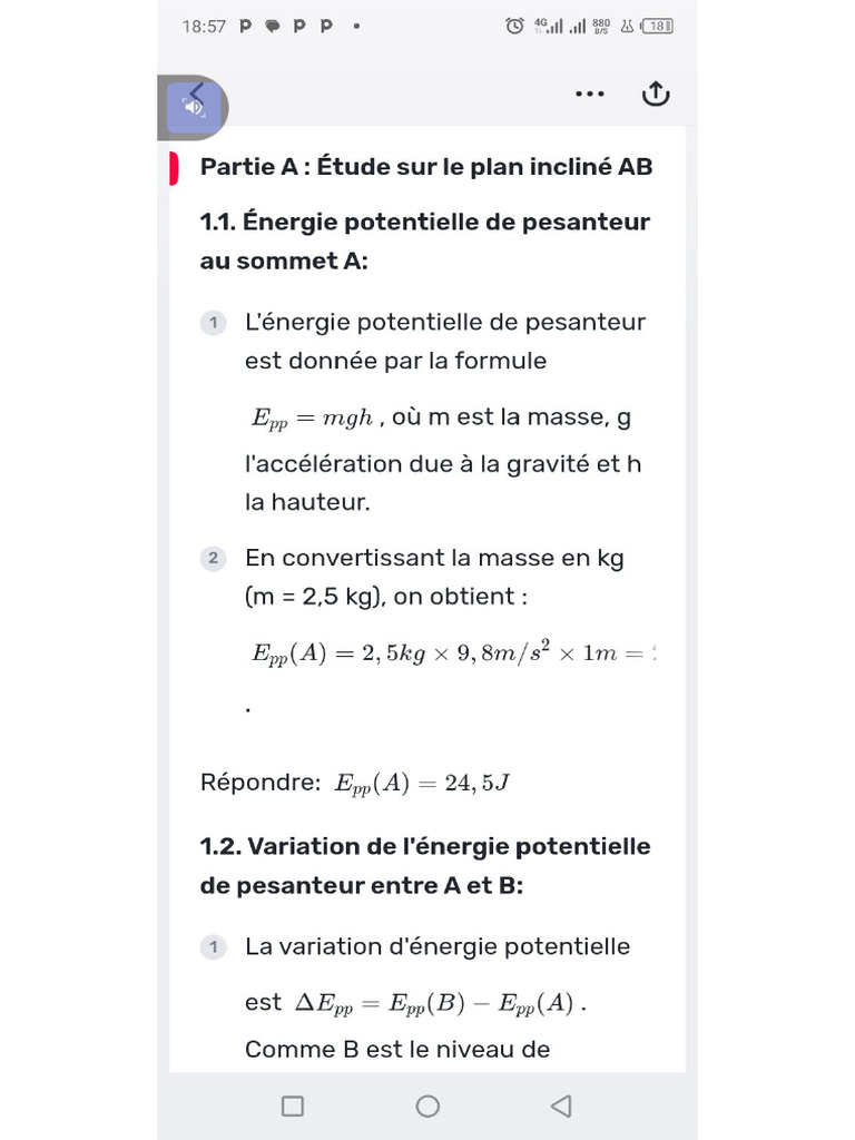 Corrigé Exercice 4 Physique | PDF