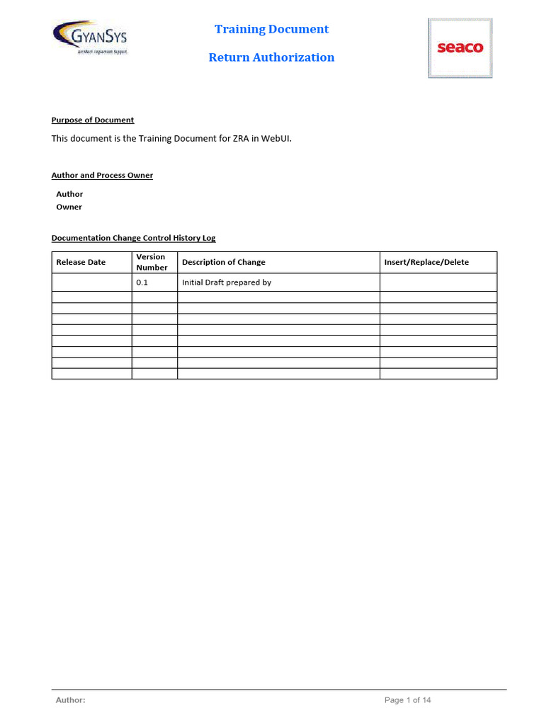 Return Authorization Training Guide | PDF | Faq | Computer Programming