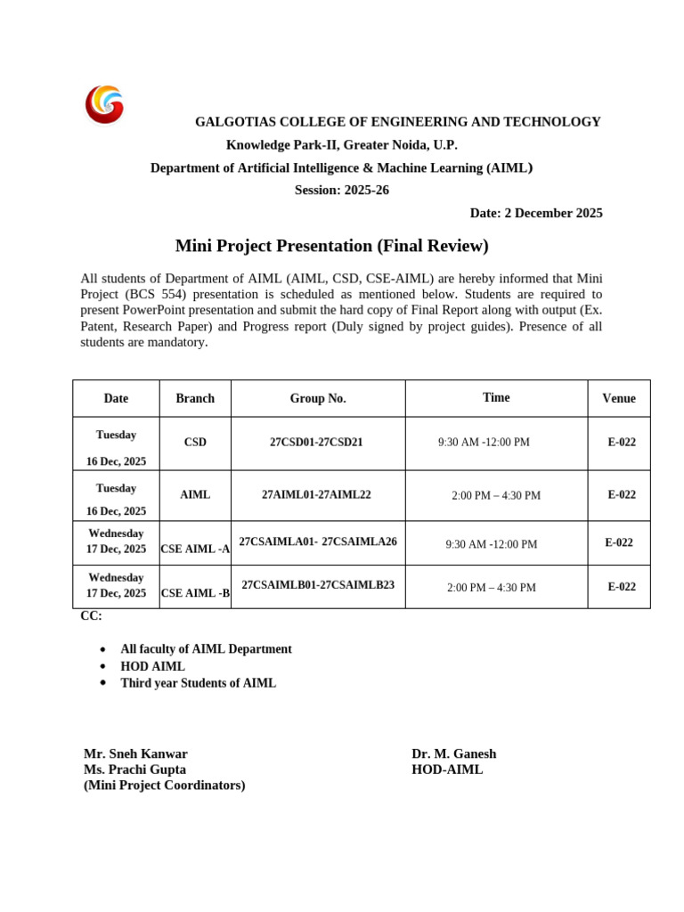 Notice Final Review | PDF
