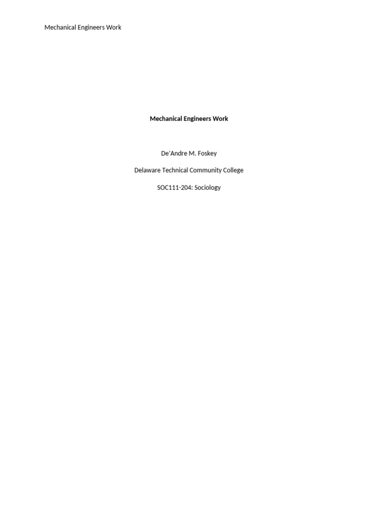 Role of Technology in Mechanical Engineering | PDF | Apa Style | Citation