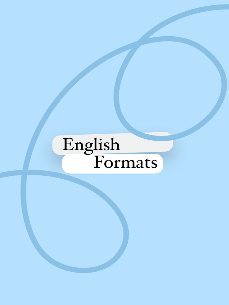 English Formats | PDF
