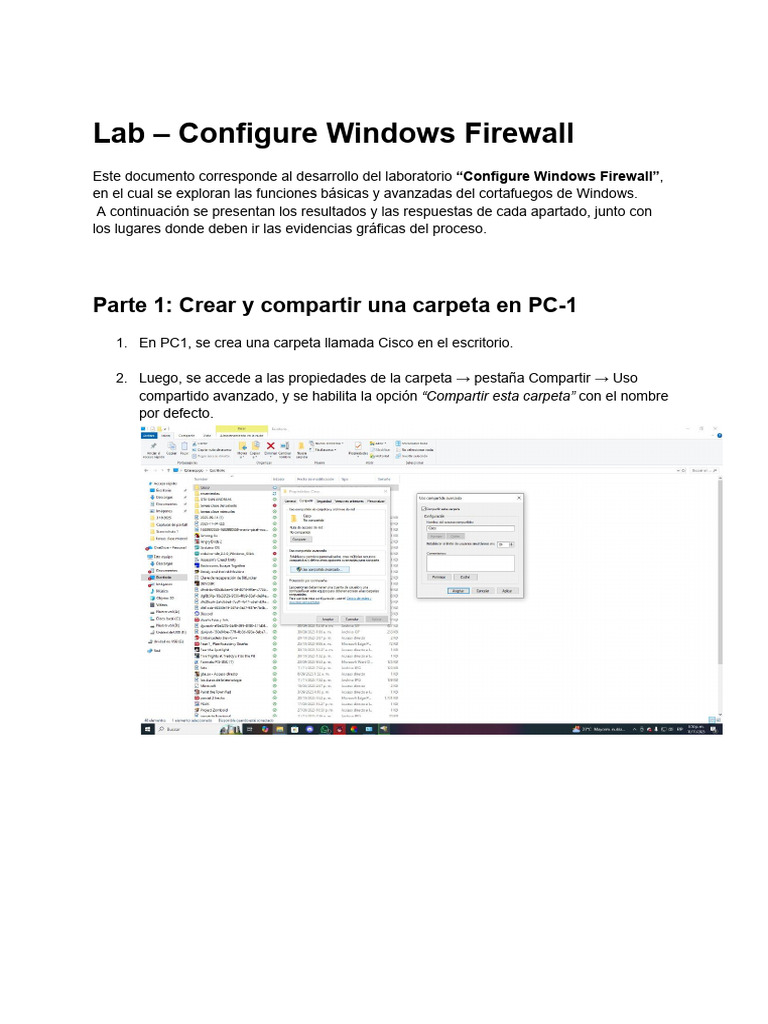 Configuración del Firewall de Windows | PDF | Cortafuegos (informática ...