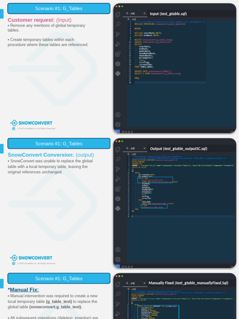Snowflake SQL Manual Fixes Guide | PDF | Parameter (Computer ...