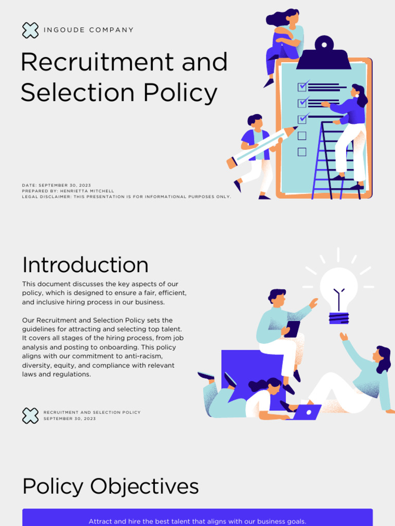 Recruitment and Selection Policy Guide | PDF | Recruitment | Job Interview