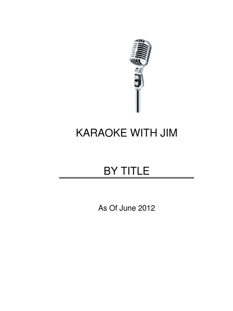 My Songbook By Title 6 12 2012