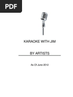 My Songbook by Artist - 6-12-2012