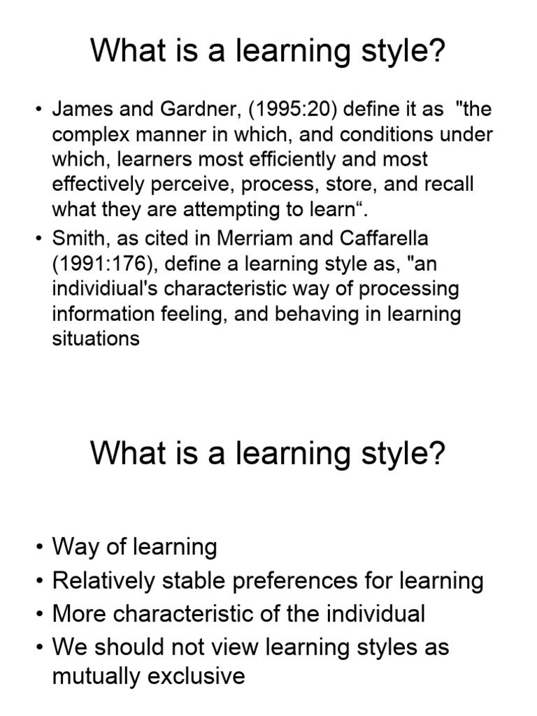 1how Students Learn | PDF | Learning Styles | Learning