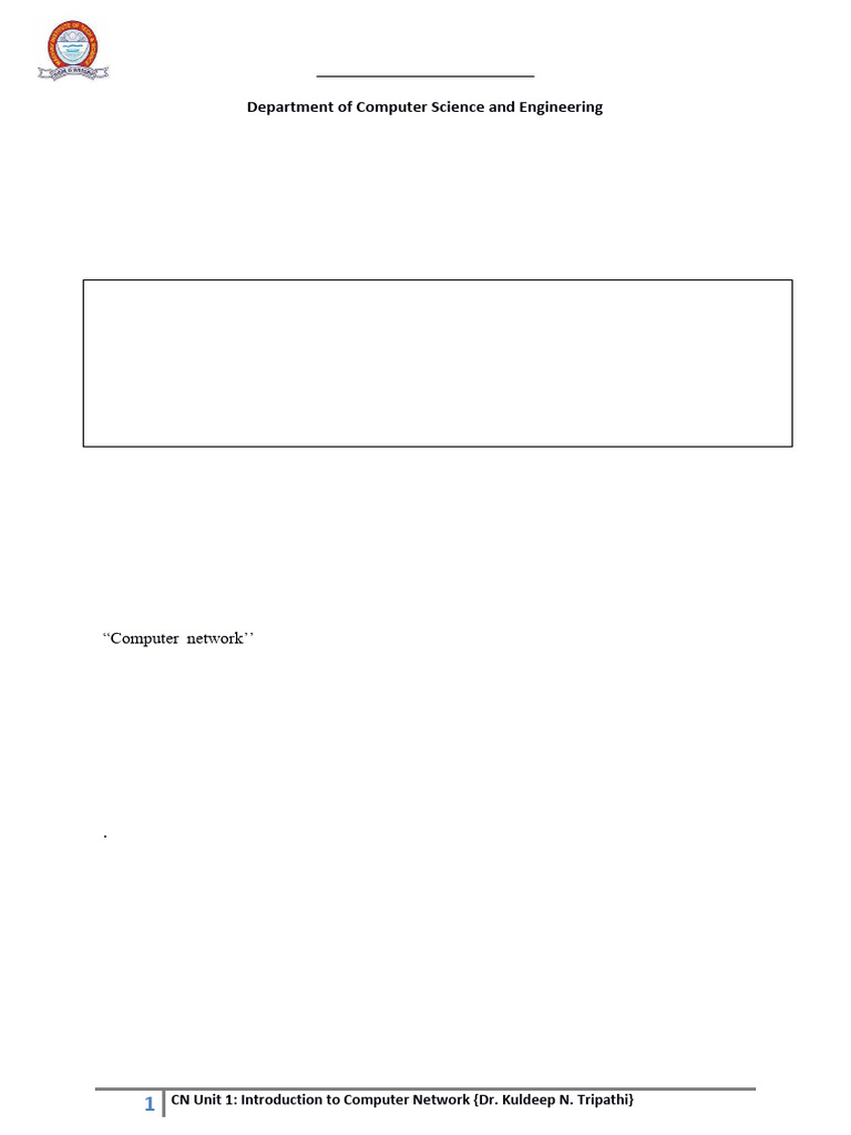 Introduction to Computer Networks | PDF | Computer Network | Network Switch