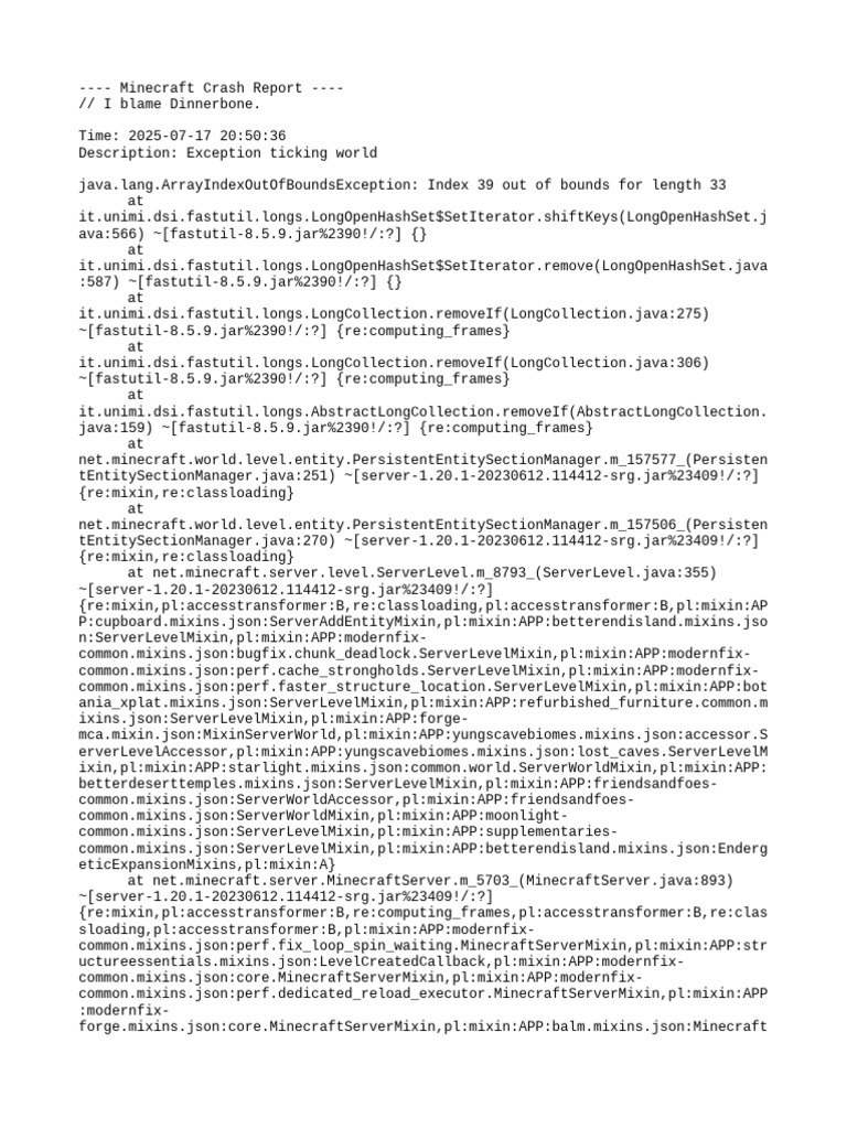 Crash 2025 07 17 - 20.50.36 Server | PDF | Central Processing Unit ...