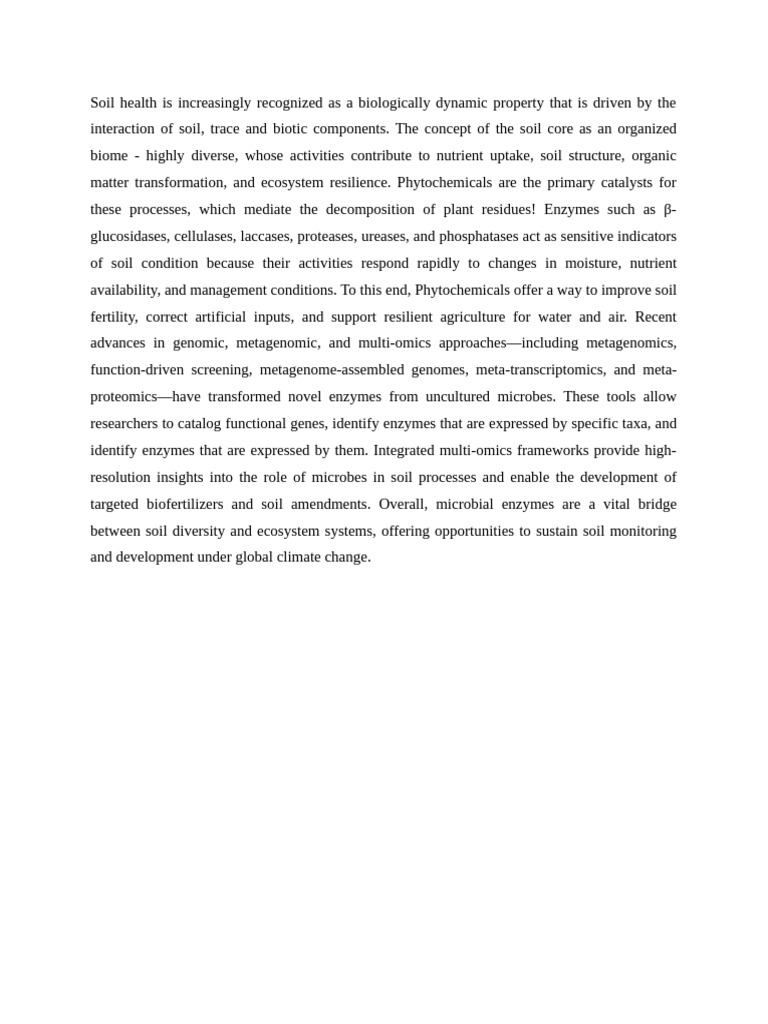Enhancing Soil Health with Microbial Enzymes | PDF