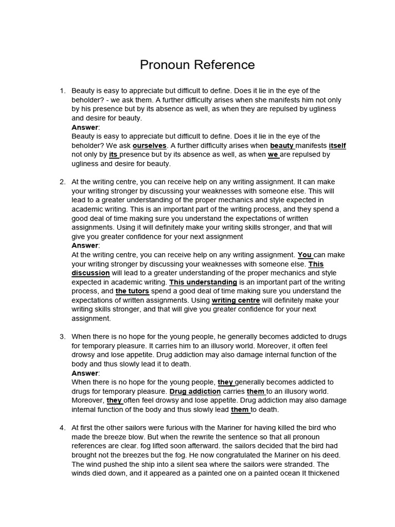 Pronoun-reference (2) | PDF