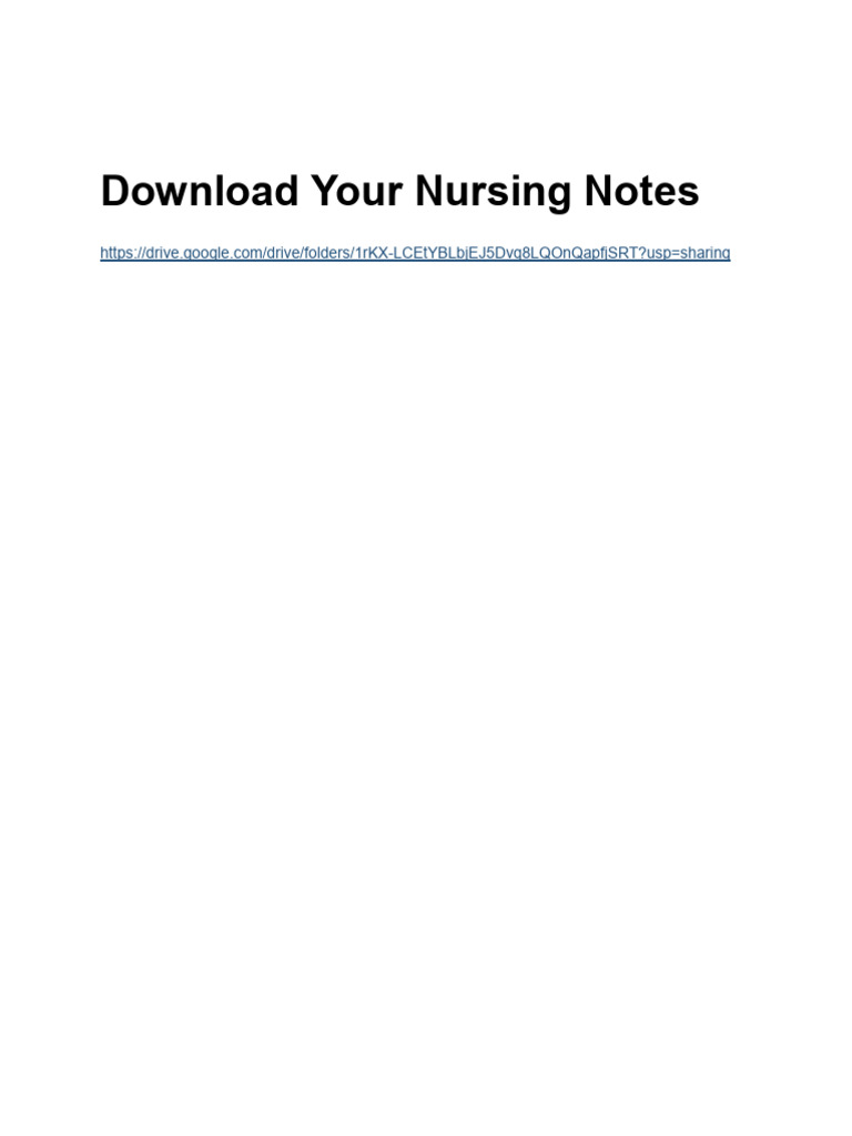 Download Nursing Notes Here | PDF