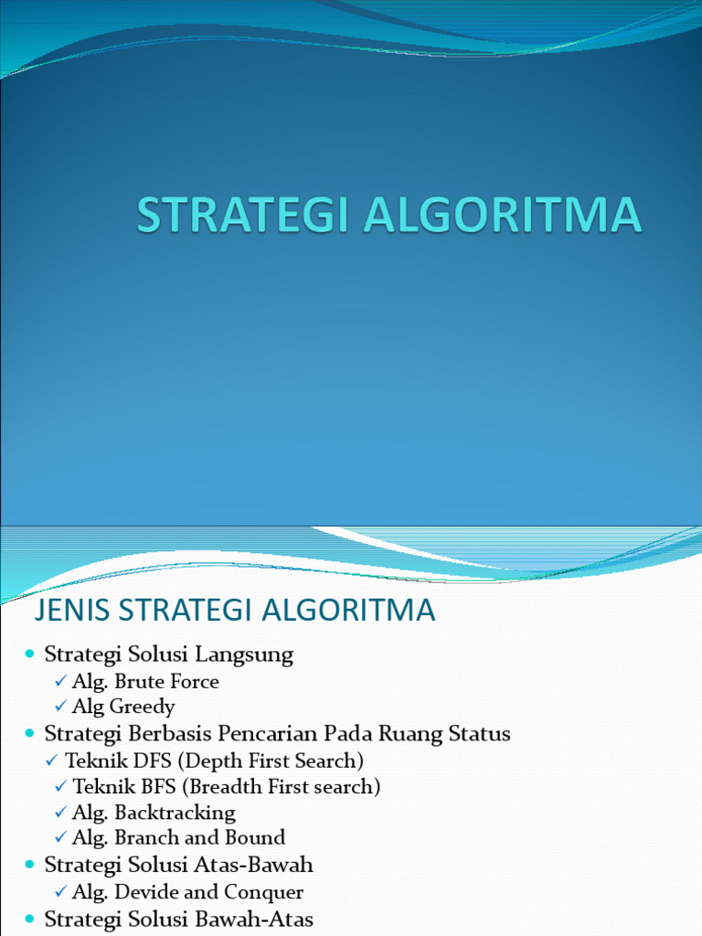 Strategi Algoritma dan Brute Force | PDF