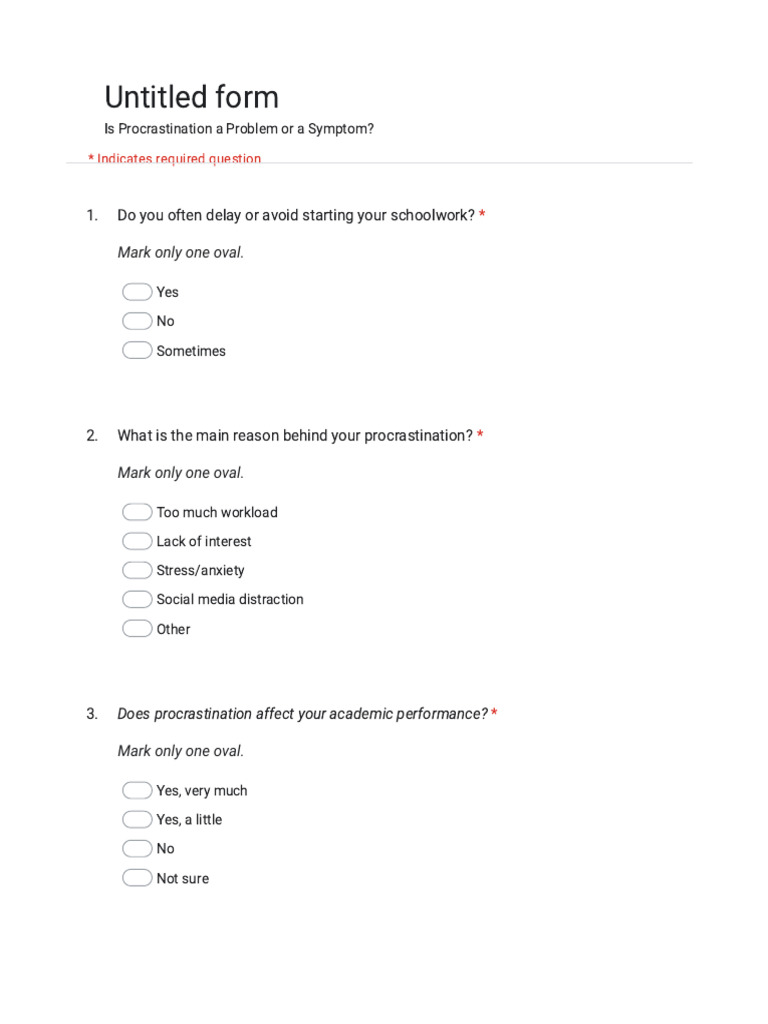 Understanding Procrastination in Students | PDF