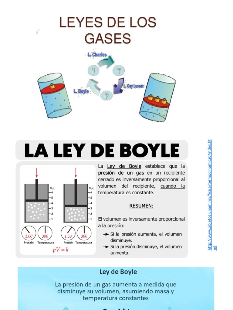 Leyes de los Gases: Boyle, Charles y Gay-Lussac | PDF | Gases | Presión