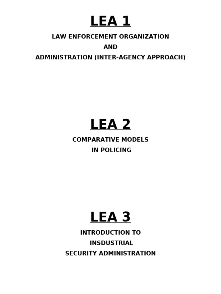 Law Enforcement Administration Models | PDF