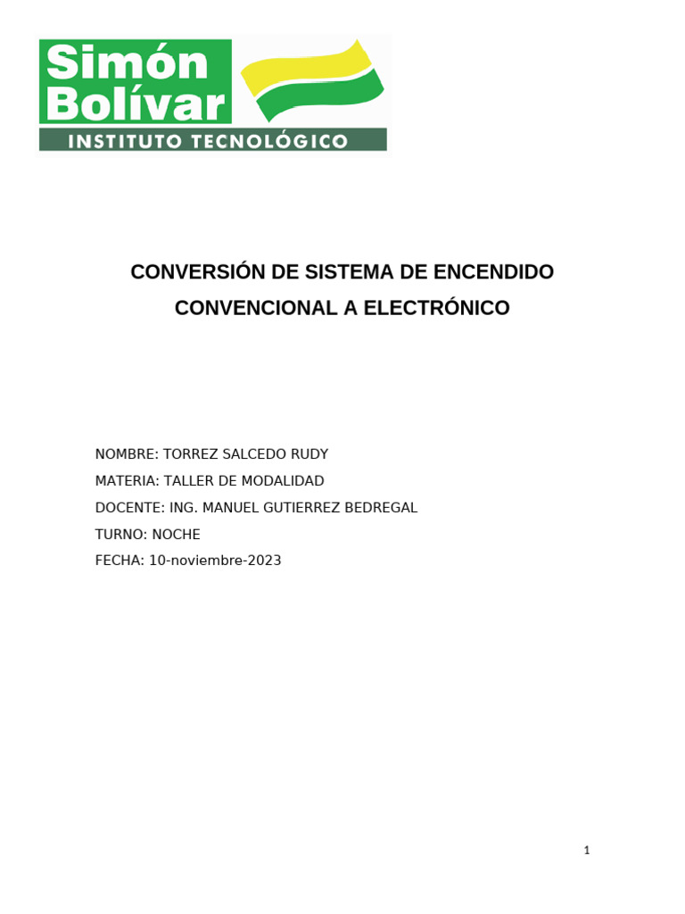 Rumby Proyect Finish | PDF | Distribuidor | Generador eléctrico