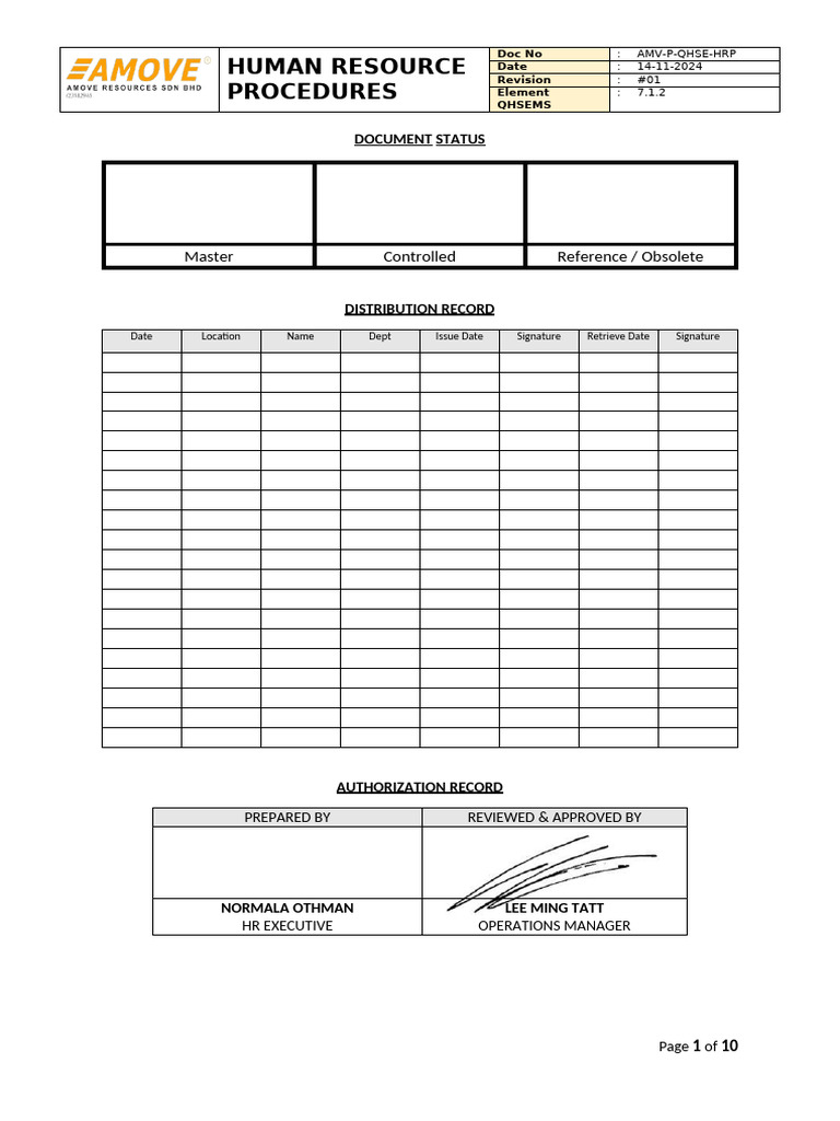 Human Resource Hiring Procedures Guide | PDF | Human Resources ...