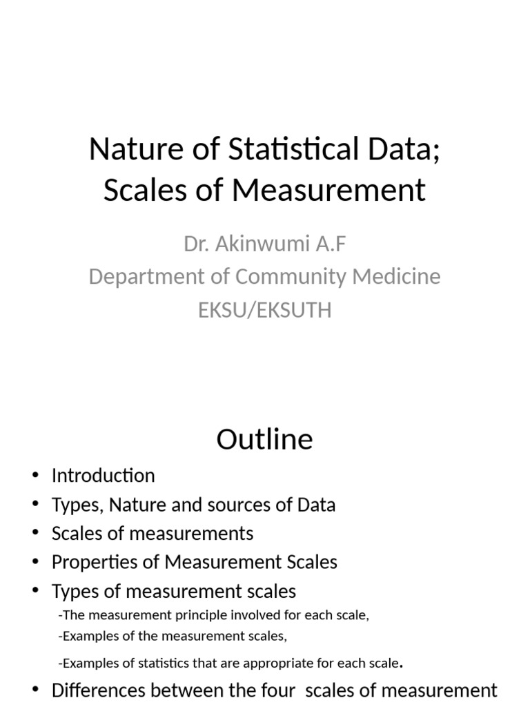 Understanding Statistical Data Scales | PDF | Level Of Measurement ...