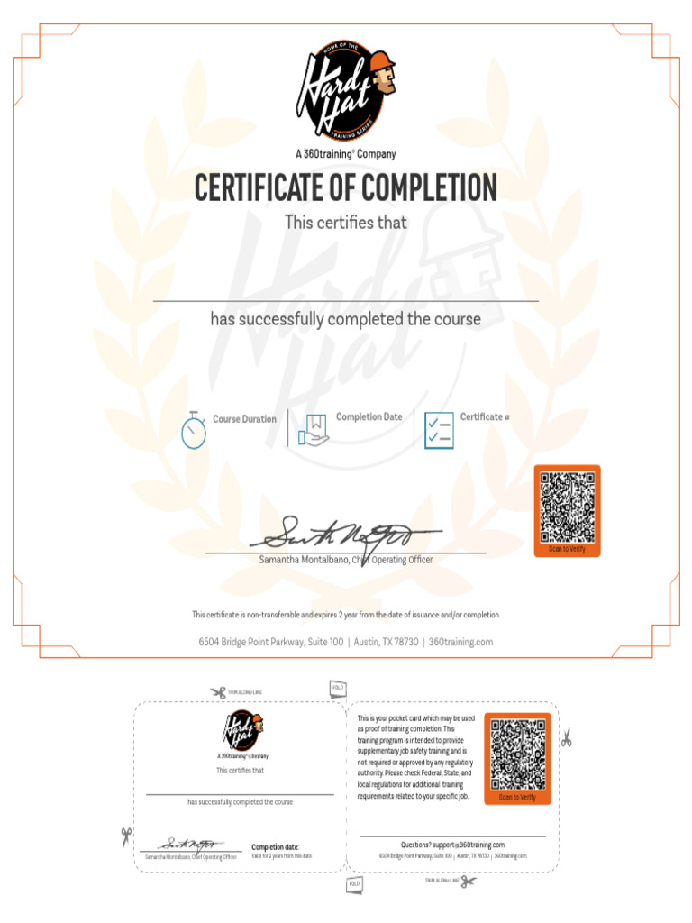 Fire Watch Training Completion Certificate | PDF