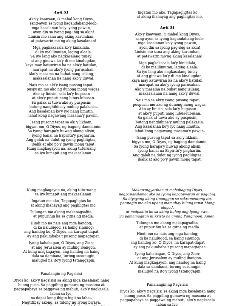 Awit 51 | PDF