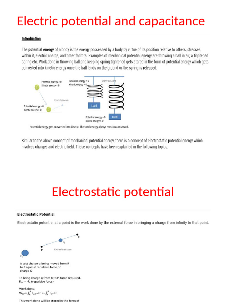 Ch 2 Electric Potential and Capacitance | PDF | Capacitor | Capacitance