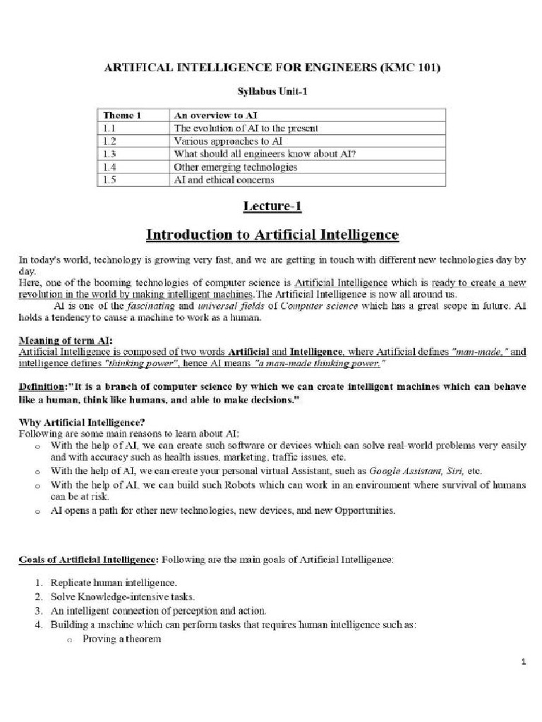AI notes | PDF