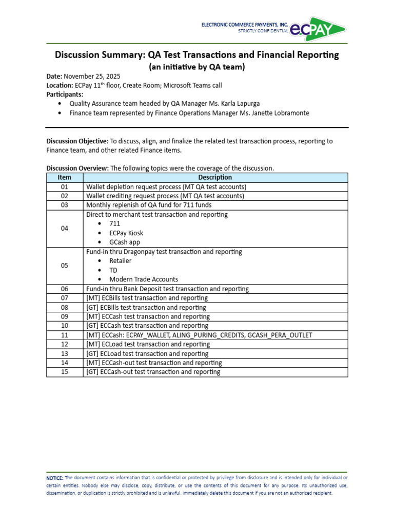 QA Test Transactions Overview Report | PDF | Service Industries | Business