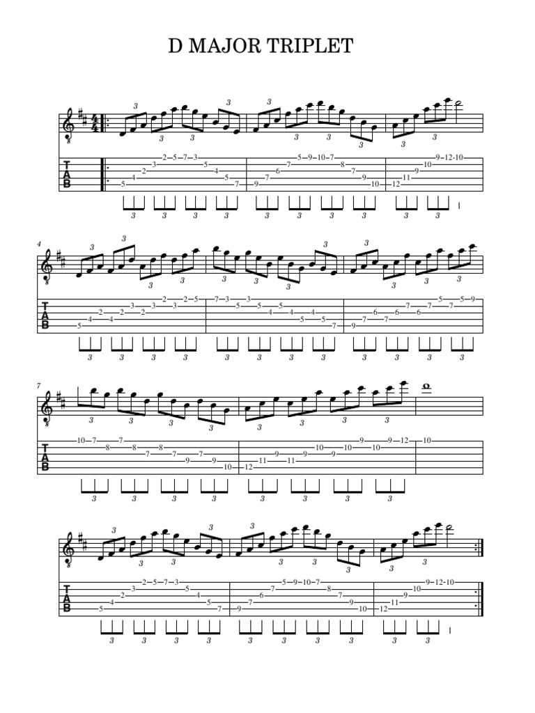 Analyse des Triplets D Majeur | PDF