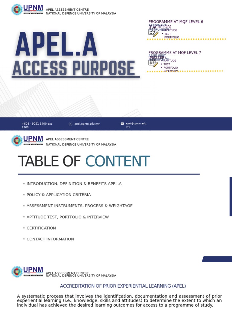 APEL Assessment Process at UPNM | PDF | Educational Assessment | Learning