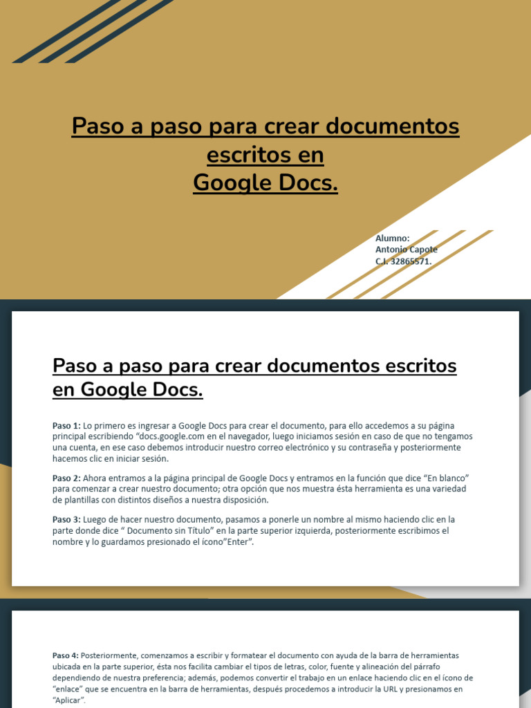 Cómo crear documentos en Google Docs | PDF