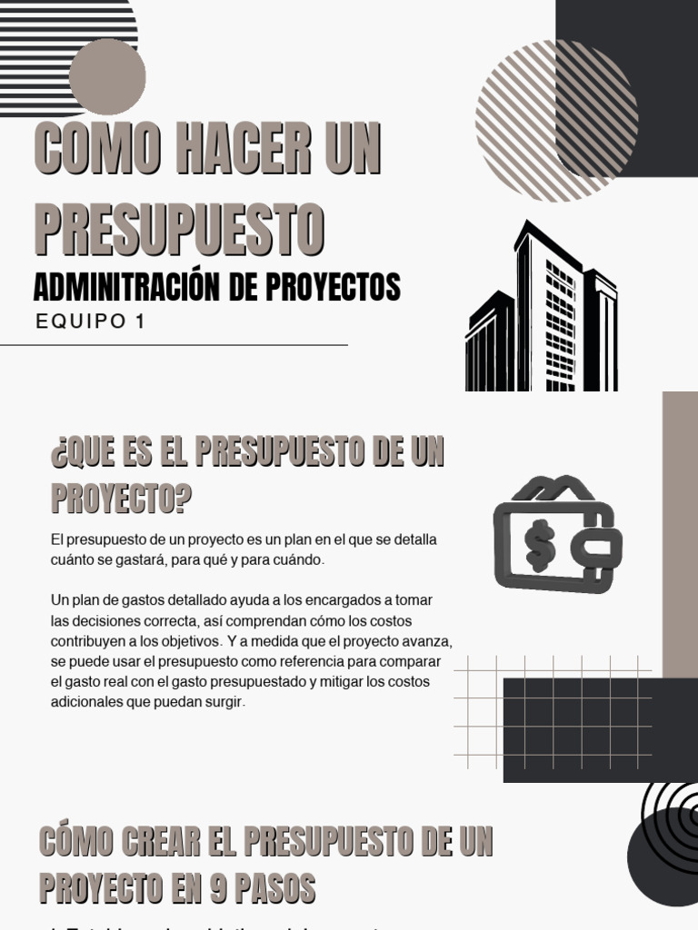 Cómo Hacer un Presupuesto de Proyecto | PDF | Presupuesto