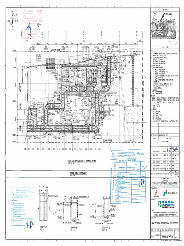 TMBP-01-CS-LAY-103__Plan Layout Road Pavement _ Drainage | PDF