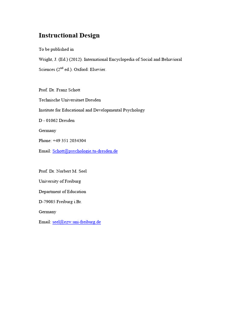 Overview of Instructional Design Principles | PDF | Instructional ...