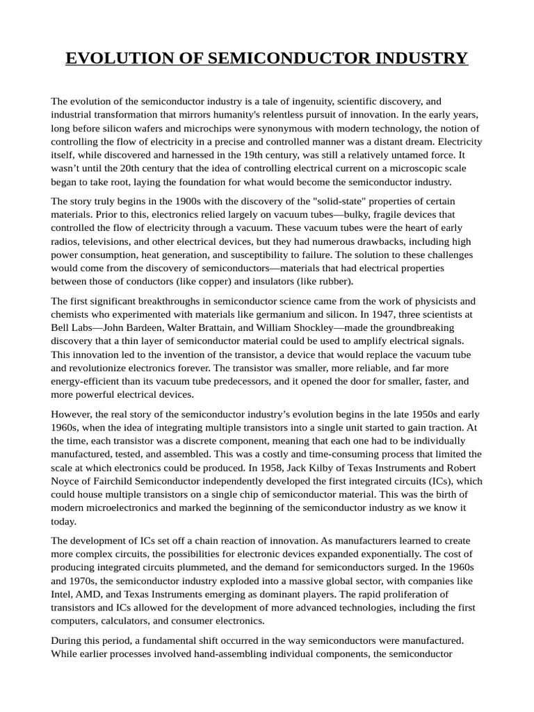 Semiconductor Industry | PDF | Integrated Circuit | Electronics