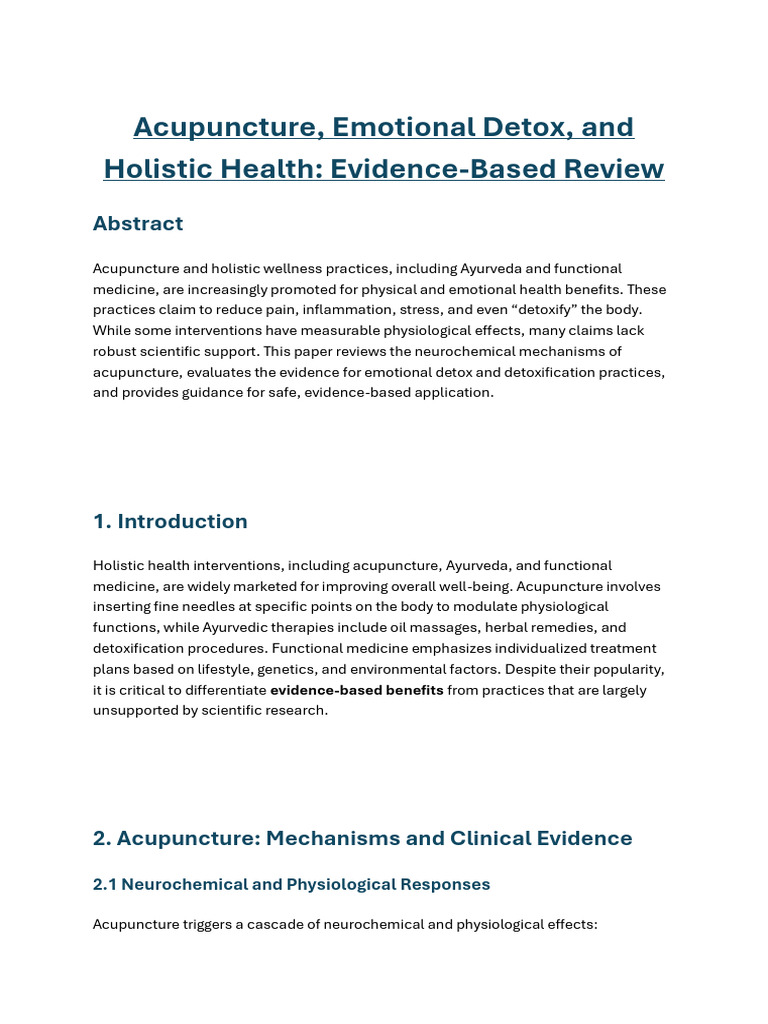 Research Paper | PDF | Ayurveda | Acupuncture