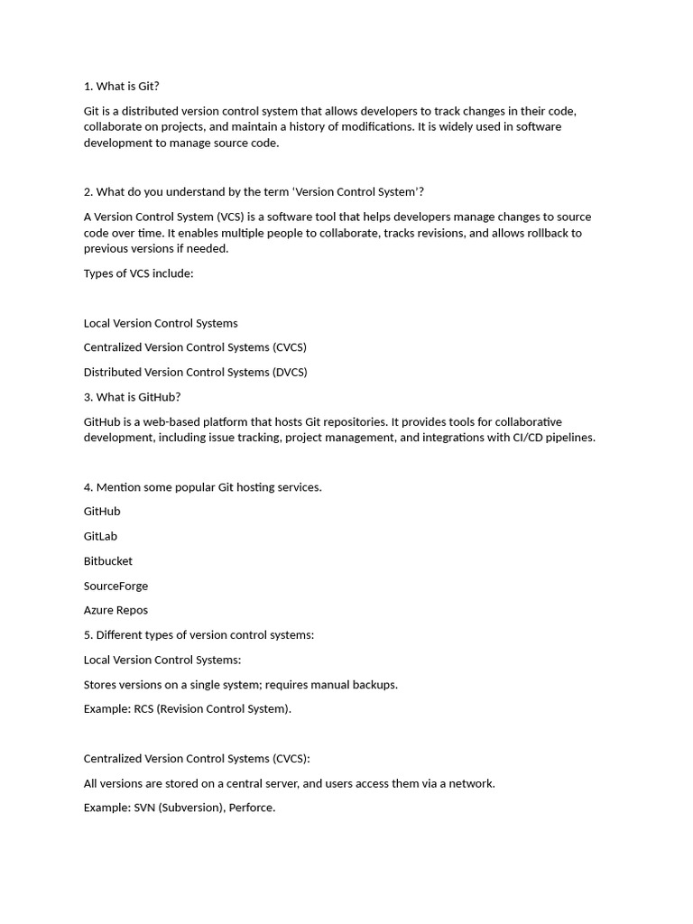 Understanding Git and Version Control | PDF