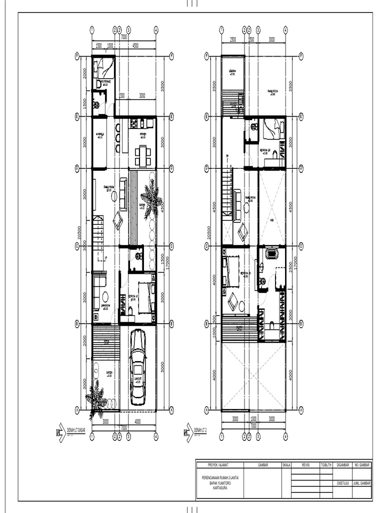 Denah Perencanaan Rumah 2 Lantai | PDF