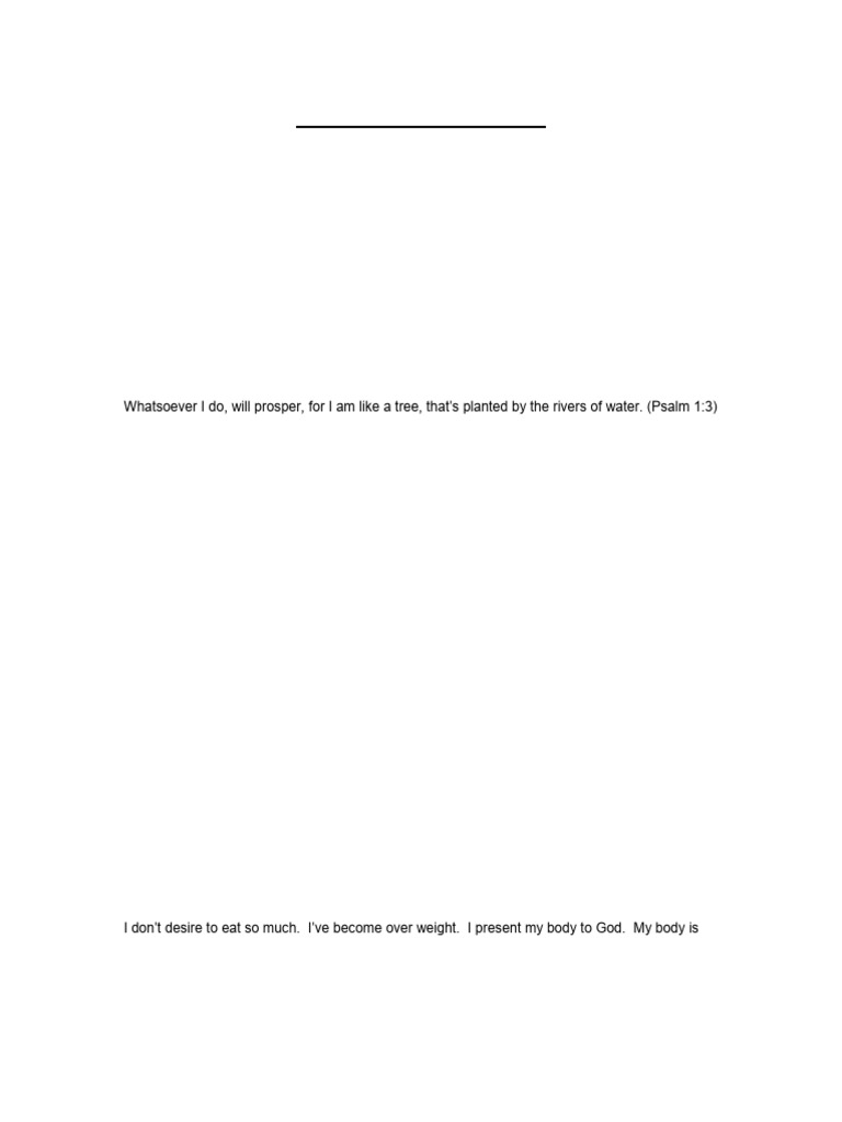 Daily Faith Confessions for Strength and Prosperity | PDF | Jesus | God ...