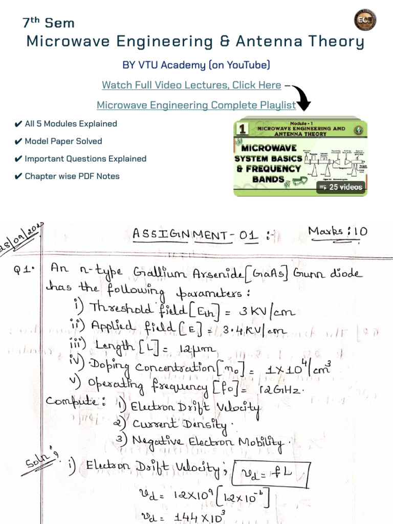 Microwave Engineering Video Lectures | PDF