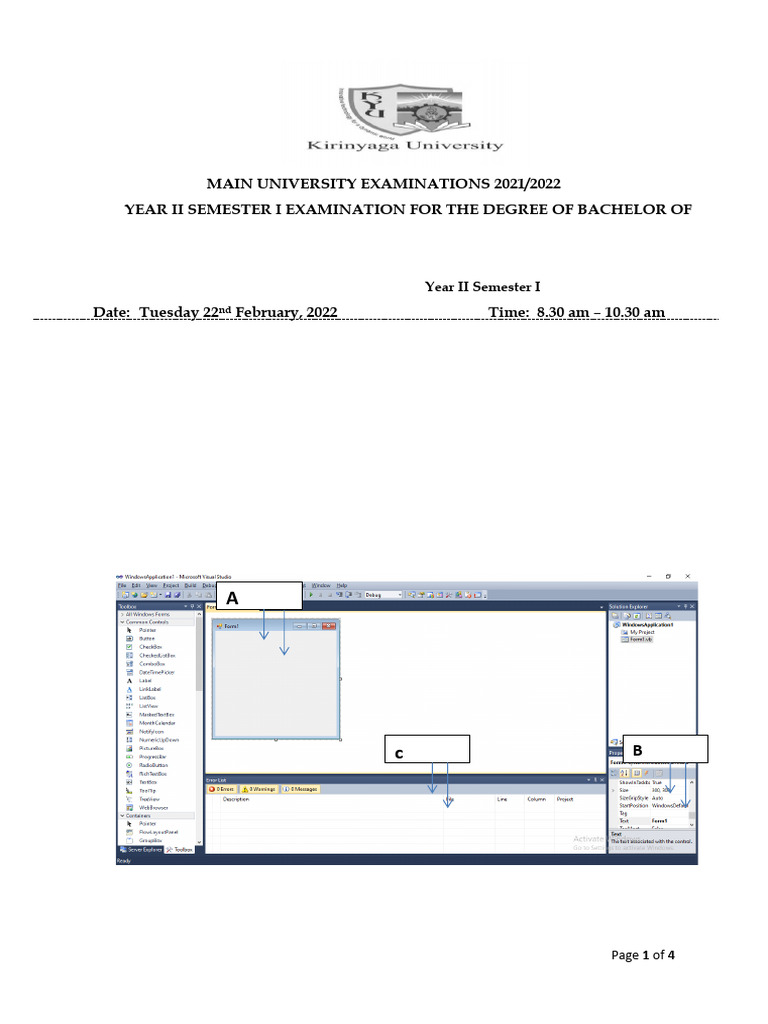 Visual Programming Exam Questions 2021 | PDF | Computer Programming ...