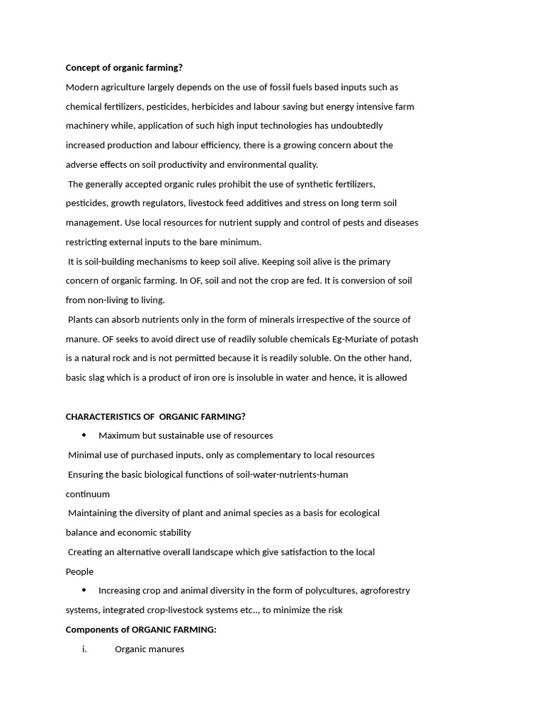 Understanding Organic Farming Principles | PDF | Agriculture | Organic ...