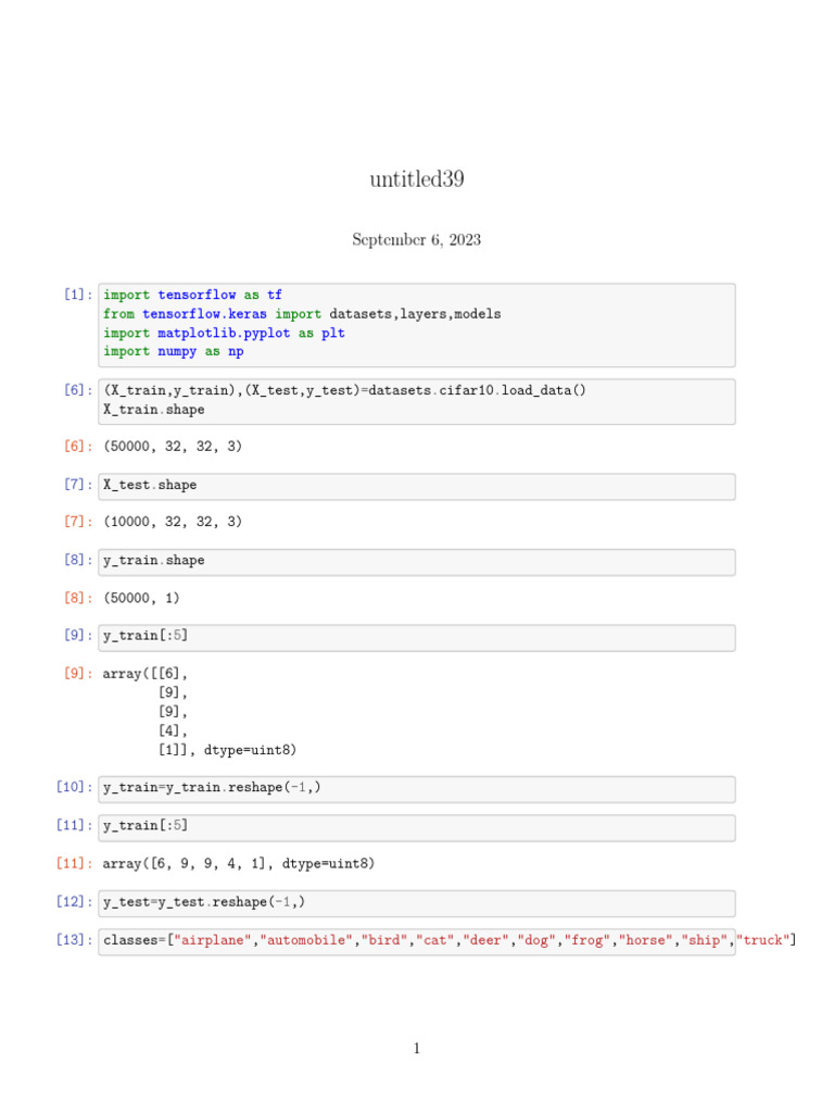 CIFAR-10 Image Classification with CNN | PDF